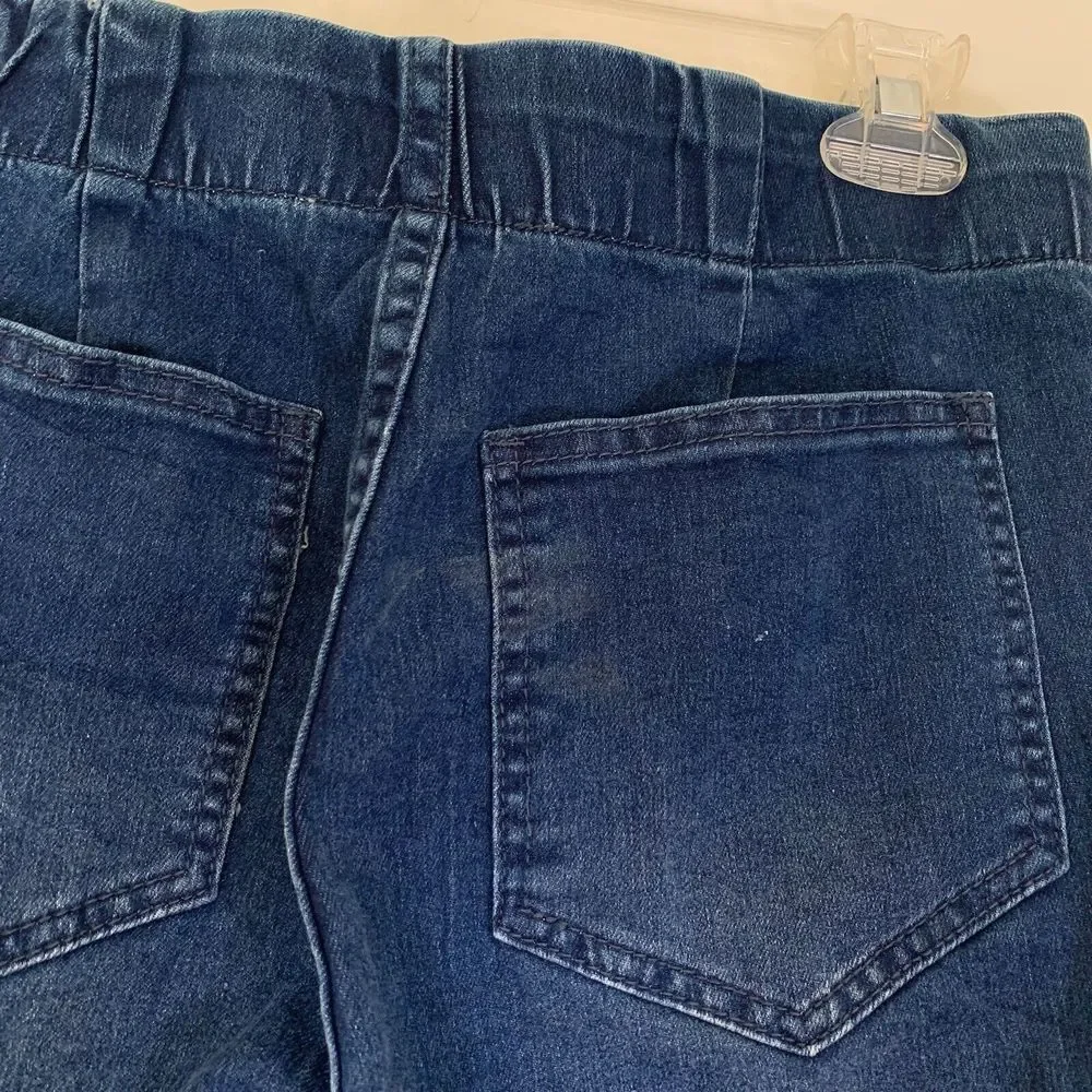 Newbury Kustom Jeans Women’s Medium Blue Medium Wash Pull On Distressed